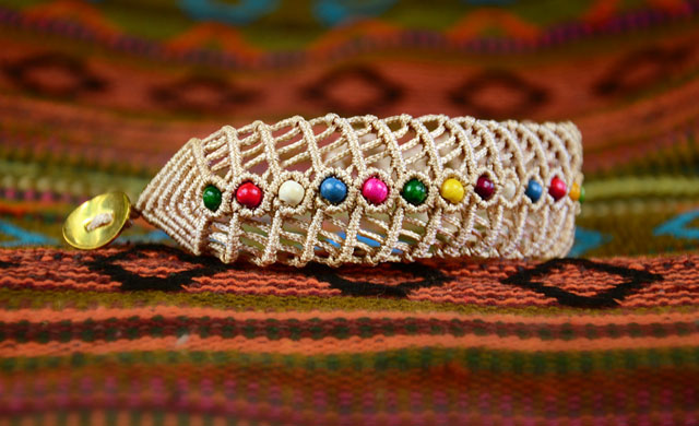 Macrame Fishbone Bracelet