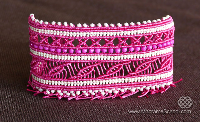 Wide Macramé Cuff Bracelet Tutorial